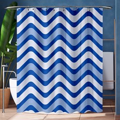 Waves Wavy Lines Shower Curtain 60  X 72  (medium) 