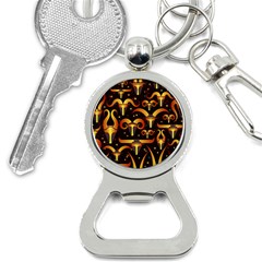 Stylised Horns Black Pattern Bottle Opener Key Chains