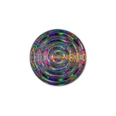 Wave Line Colorful Brush Particles Golf Ball Marker (10 Pack)