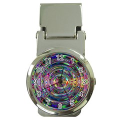 Wave Line Colorful Brush Particles Money Clip Watches