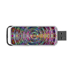 Wave Line Colorful Brush Particles Portable Usb Flash (two Sides)