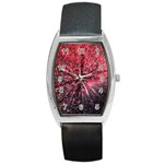 Abstract Background Wallpaper Space Barrel Style Metal Watch Front