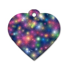 Abstract Background Graphic Space Dog Tag Heart (two Sides) by HermanTelo