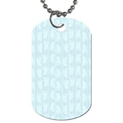 Footprints Pattern Paper Scrapbooking Blue Dog Tag (two Sides)