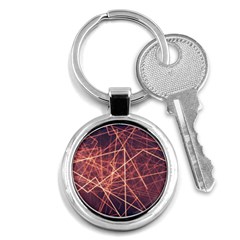 Light Fiber Black Fractal Art Key Chains (round)  by HermanTelo