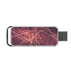 Light Fiber Black Fractal Art Portable Usb Flash (two Sides)