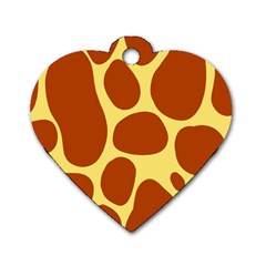 Seamless Tile Skin Background Dog Tag Heart (two Sides)