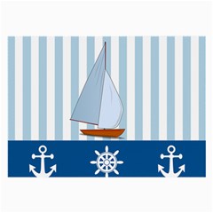 Yacht Boat Nautical Ship Large Glasses Cloth