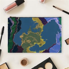 Map Geography World Cosmetic Bag (large) by HermanTelo