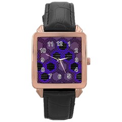 Networking Communication Technology Rose Gold Leather Watch  by HermanTelo