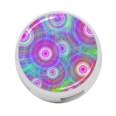 Circle Colorful Pattern Background 4-port Usb Hub (two Sides) by HermanTelo