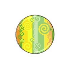 Ring Kringel Background Abstract Yellow Hat Clip Ball Marker (4 Pack)