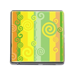 Ring Kringel Background Abstract Yellow Memory Card Reader (square 5 Slot) by HermanTelo