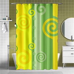 Ring Kringel Background Abstract Yellow Shower Curtain 48  X 72  (small) 