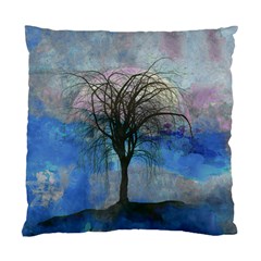 Tree Moon Sky Watercolor Painting Standard Cushion Case (two Sides)