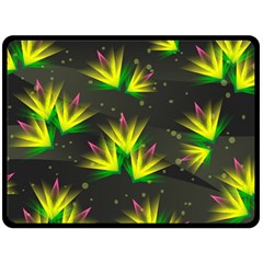 Background Floral Abstract Lines Fleece Blanket (large) 