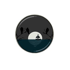 Birds Moon Moonlight Tree Animal Hat Clip Ball Marker (4 Pack)