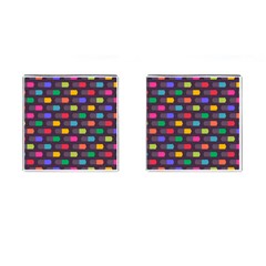 Background Colorful Geometric Cufflinks (square)