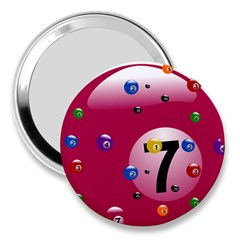 Billiard Ball Ball Game Pink 3  Handbag Mirrors