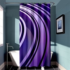 Circle Concentric Render Metal Shower Curtain 36  X 72  (stall) 