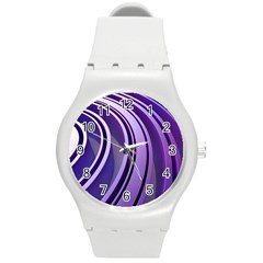 Circle Concentric Render Metal Round Plastic Sport Watch (m)