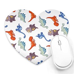 Pattern Dinosaurs Heart Mousepads