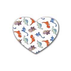 Pattern Dinosaurs Heart Coaster (4 Pack) 