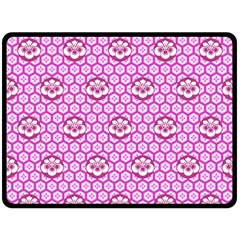 Paulownia Flowers Japanese Style Fleece Blanket (large) 