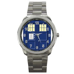 Tardis Doctor Who Time Travel Sport Metal Watch