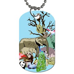 Zoo Animals Peacock Lion Hippo Dog Tag (two Sides) by Pakrebo