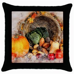 Pumpkin Vegetables Autumn Throw Pillow Case (black) by Pakrebo