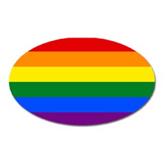 Lgbt Rainbow Pride Flag Oval Magnet by lgbtnation