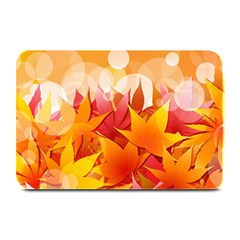 Autumn Background Maple Leaves Bokeh Plate Mats by Nexatart