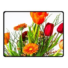 Tulip Gerbera Composites Broom Fleece Blanket (small) by Pakrebo