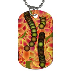 Abstract Background Digital Green Dog Tag (two Sides) by HermanTelo