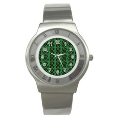 Abstract Pattern Graphic Lines Stainless Steel Watch by HermanTelo