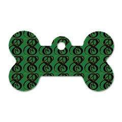 Abstract Pattern Graphic Lines Dog Tag Bone (one Side)