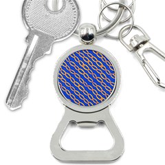 Blue Abstract Links Background Bottle Opener Key Chain