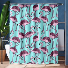 Flemish Rosa Birds Nature Fauna Flamenco Shower Curtain 60  X 72  (medium) 