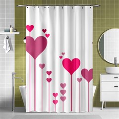 Heart Rosa Love Valentine Pink Shower Curtain 48  X 72  (small) 