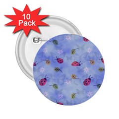 Ladybug Blue Nature 2 25  Buttons (10 Pack) 