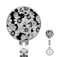 Mandala Calming Coloring Page Stainless Steel Nurses Watch