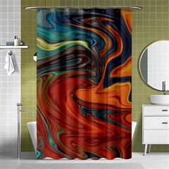 Abstract Art Pattern Shower Curtain 48  X 72  (small)  by HermanTelo