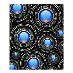 Abstract Glossy Blue Shower Curtain 60  X 72  (medium) 