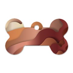 Autumn Copper Gradients Dog Tag Bone (one Side)