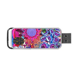 Red Flower Abstract  Portable Usb Flash (one Side) by okhismakingart