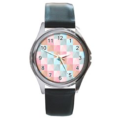 Background Pastel Round Metal Watch by HermanTelo