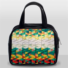 Background Triangle Classic Handbag (two Sides)