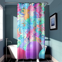 Eggs Happy Easter Rainbow Shower Curtain 36  X 72  (stall) 