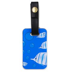 Fish School Bubbles Underwater Sea Luggage Tag (one Side)